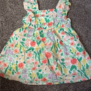 Cat & Jack Floral Kids Dress - Pink, Green, Yellow